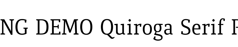  DEMO Quiroga Serif Pro Regular