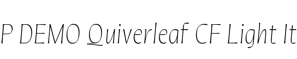 FSP DEMO Quiverleaf CF Light Italic