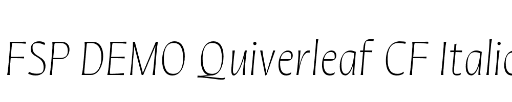 FSP DEMO Quiverleaf CF Italic