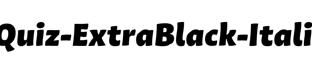 Quiz-ExtraBlack-Italic