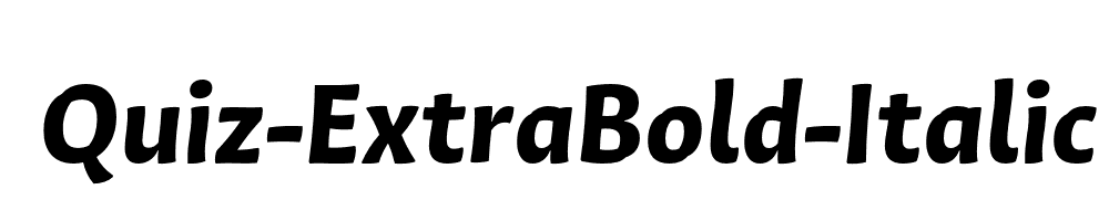 Quiz-ExtraBold-Italic