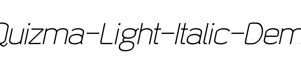 Quizma-Light-Italic-Demo