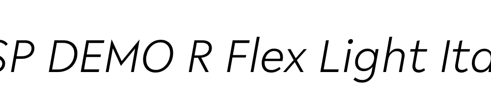 FSP DEMO R Flex Light Italic