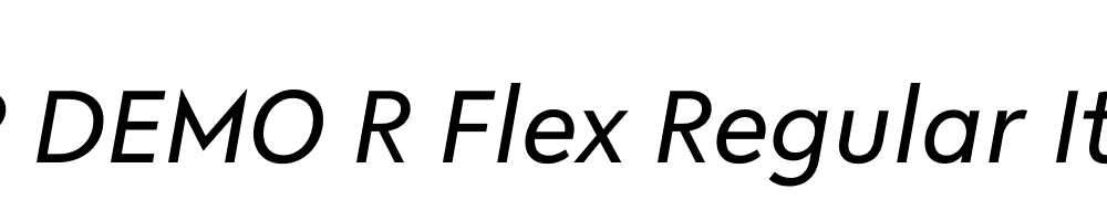 FSP DEMO R Flex Regular Italic