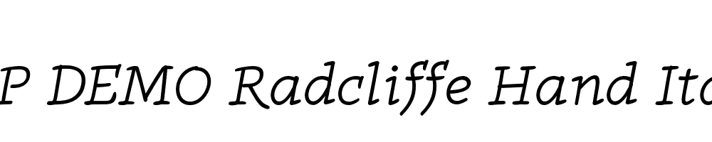 FSP DEMO Radcliffe Hand Italic