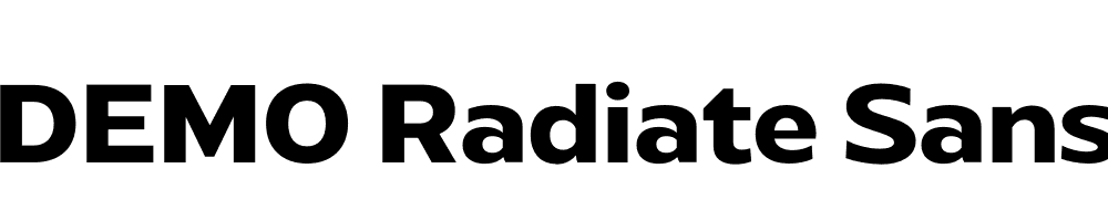 FSP DEMO Radiate Sans Bold