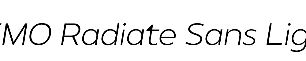 FSP DEMO Radiate Sans Light Italic