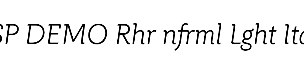 FSP DEMO Rhr nfrml Lght Italic