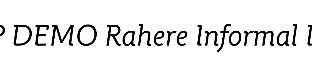 FSP DEMO Rahere Informal Italic