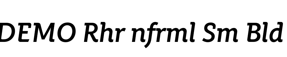 FSP DEMO Rhr nfrml Sm Bld Italic