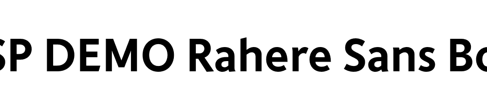 FSP DEMO Rahere Sans Bold