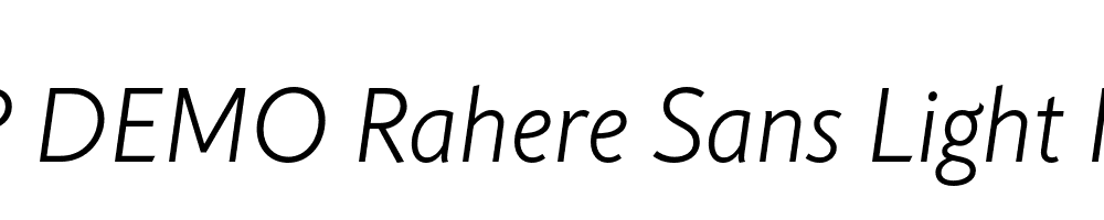 FSP DEMO Rahere Sans Light Italic