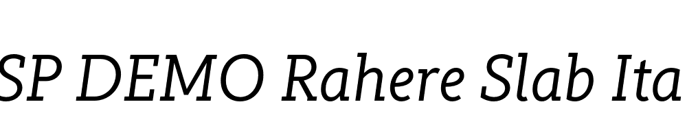 FSP DEMO Rahere Slab Italic