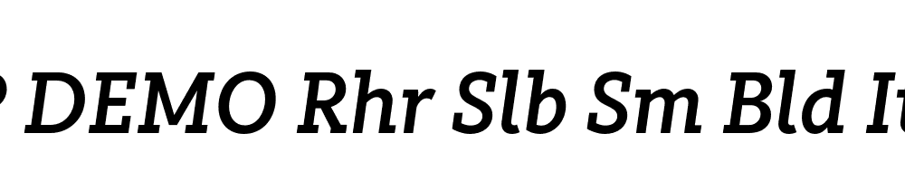 FSP DEMO Rhr Slb Sm Bld Italic