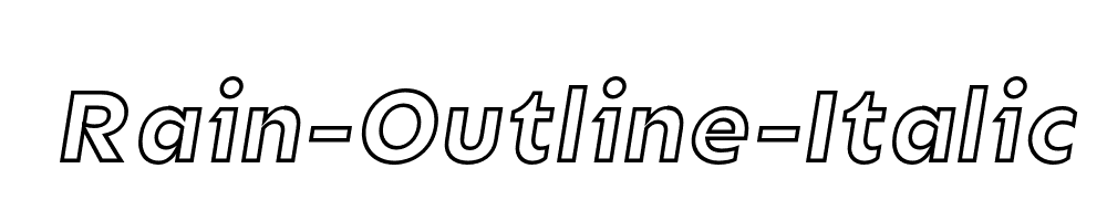 Rain-Outline-Italic