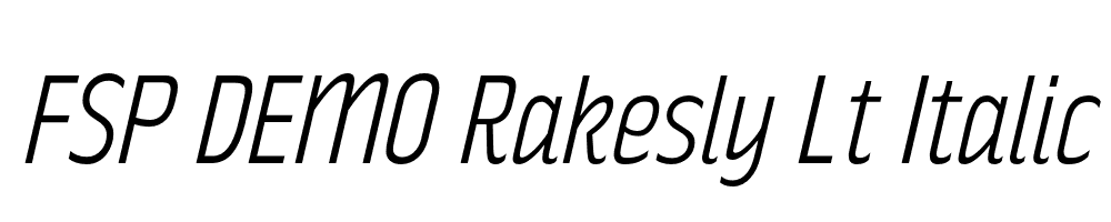 FSP DEMO Rakesly Lt Italic