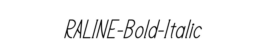 RALINE-Bold-Italic