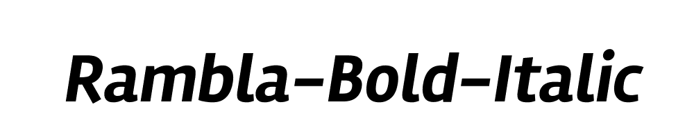 Rambla-Bold-Italic