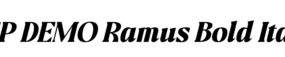 FSP DEMO Ramus Bold Italic