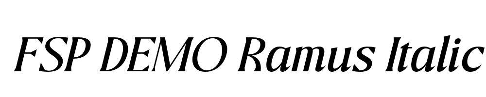 FSP DEMO Ramus Italic