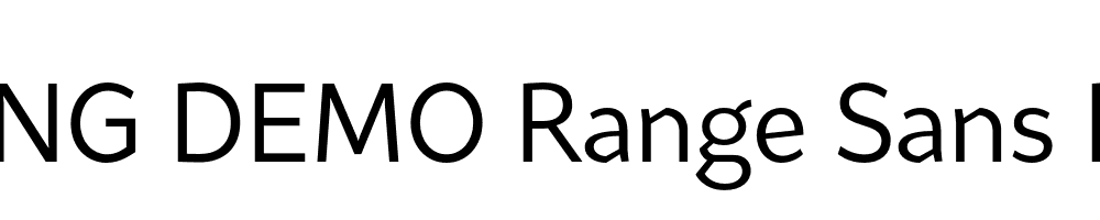  DEMO Range Sans Reg Regular