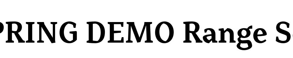  DEMO Range Serif Bold