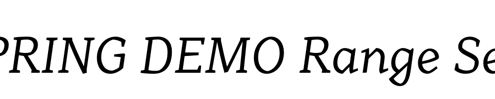  DEMO Range Serif Italic