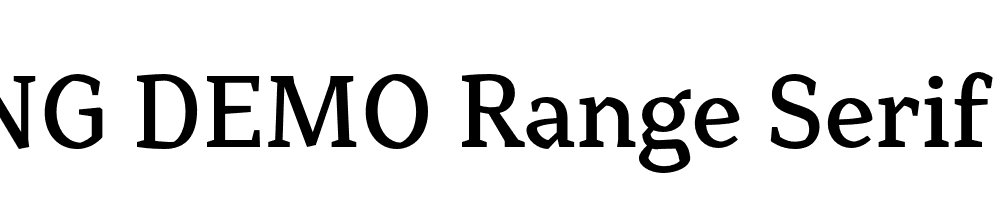  DEMO Range Serif Md Regular