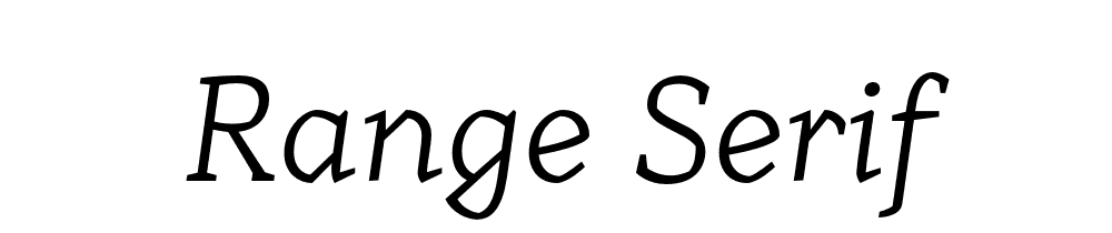 Range Serif