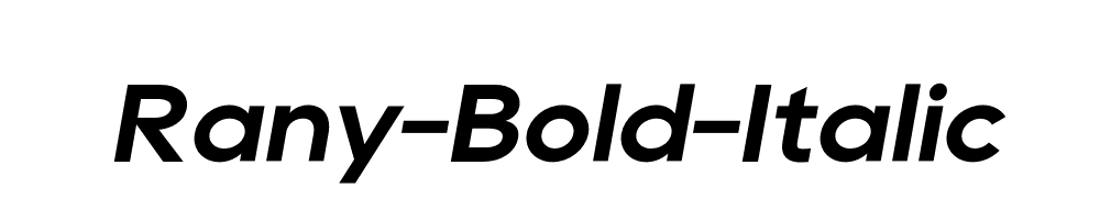 Rany-Bold-Italic