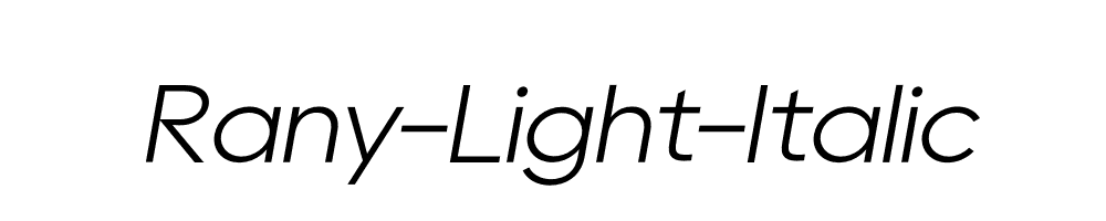 Rany-Light-Italic