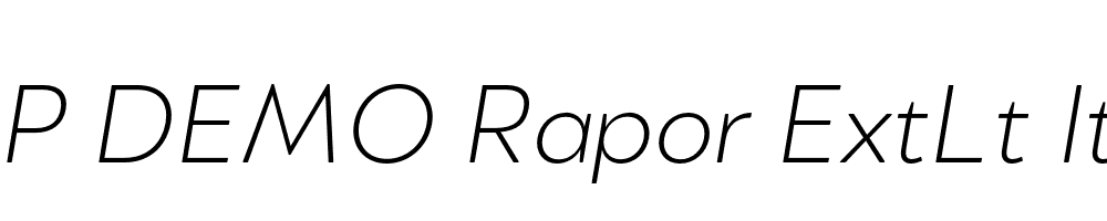 FSP DEMO Rapor ExtLt Italic