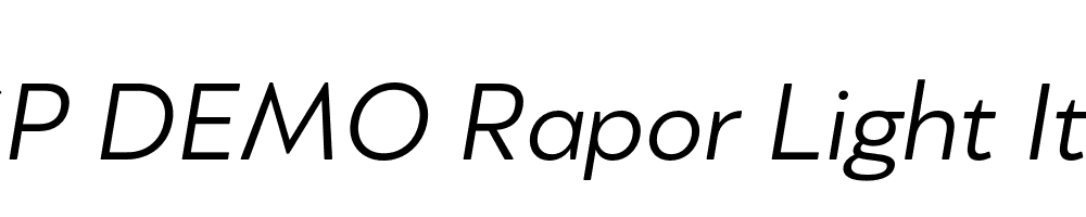 FSP DEMO Rapor Light Italic