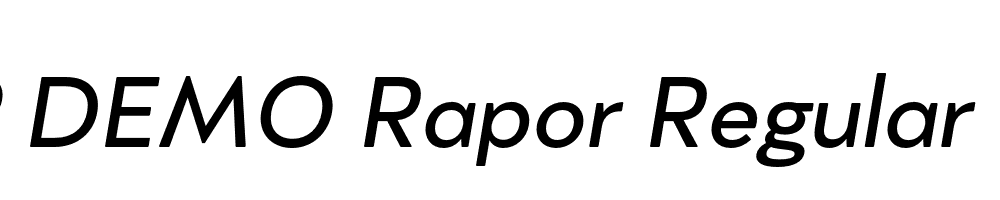 FSP DEMO Rapor Regular Italic