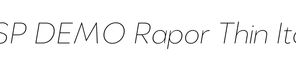 FSP DEMO Rapor Thin Italic