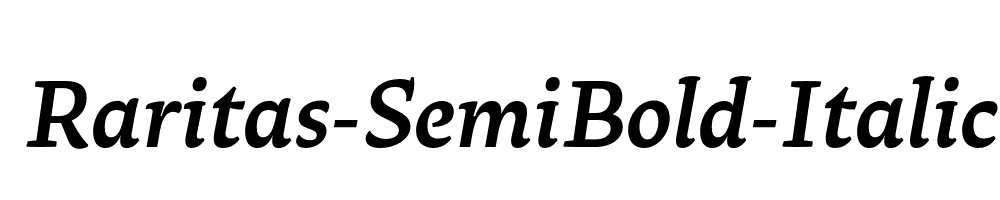 Raritas-SemiBold-Italic