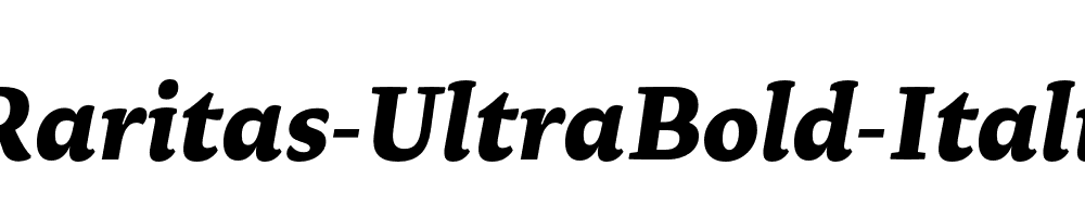 Raritas-UltraBold-Italic