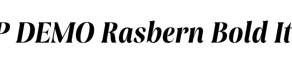 FSP DEMO Rasbern Bold Italic