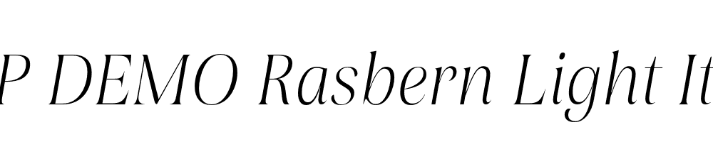 FSP DEMO Rasbern Light Italic