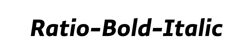 Ratio-Bold-Italic