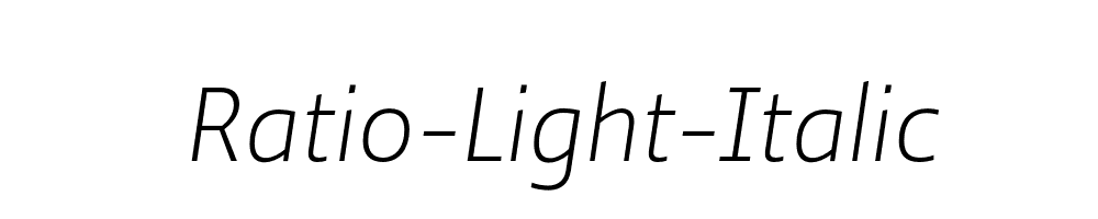 Ratio-Light-Italic