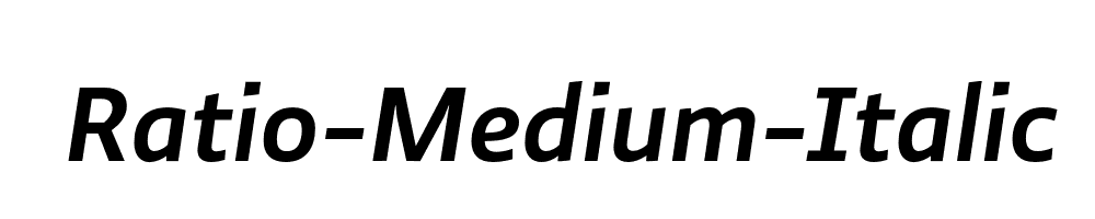 Ratio-Medium-Italic