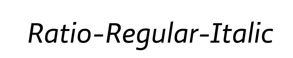 Ratio-Regular-Italic