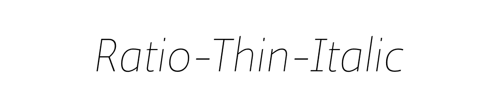 Ratio-Thin-Italic