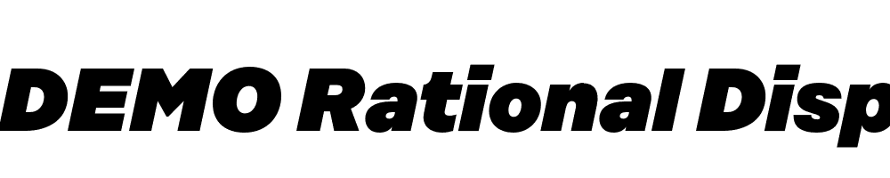  DEMO Rational Display Black Italic