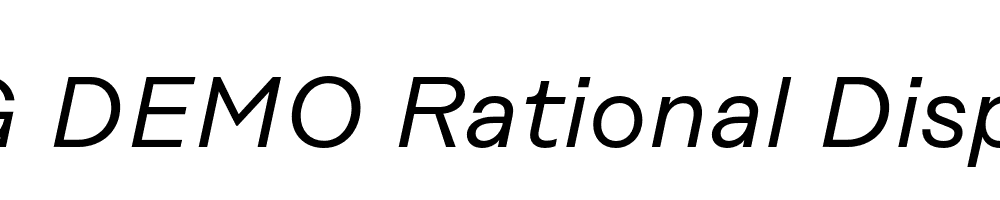  DEMO Rational Display Book Italic