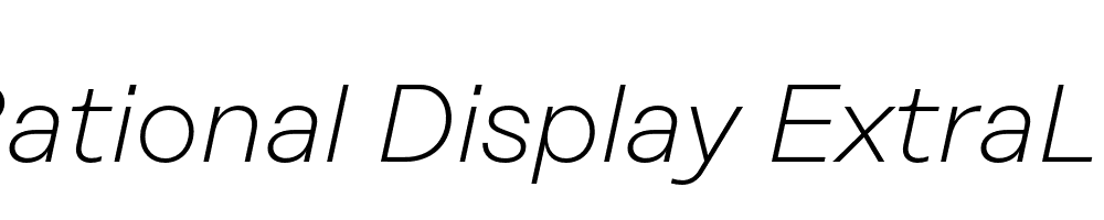  DEMO Rational Display ExtraLight Italic