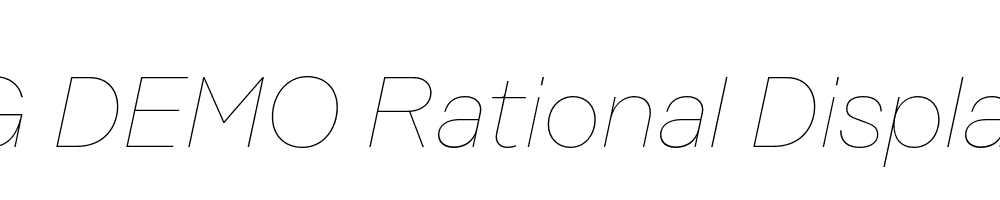  DEMO Rational Display Hairline Italic