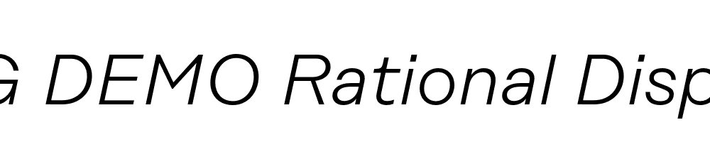  DEMO Rational Display Light Italic