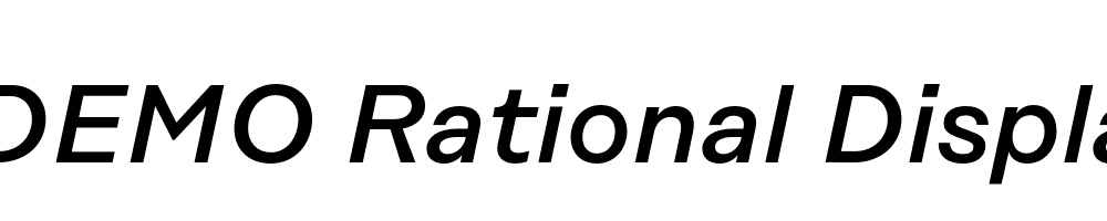  DEMO Rational Display Medium Italic